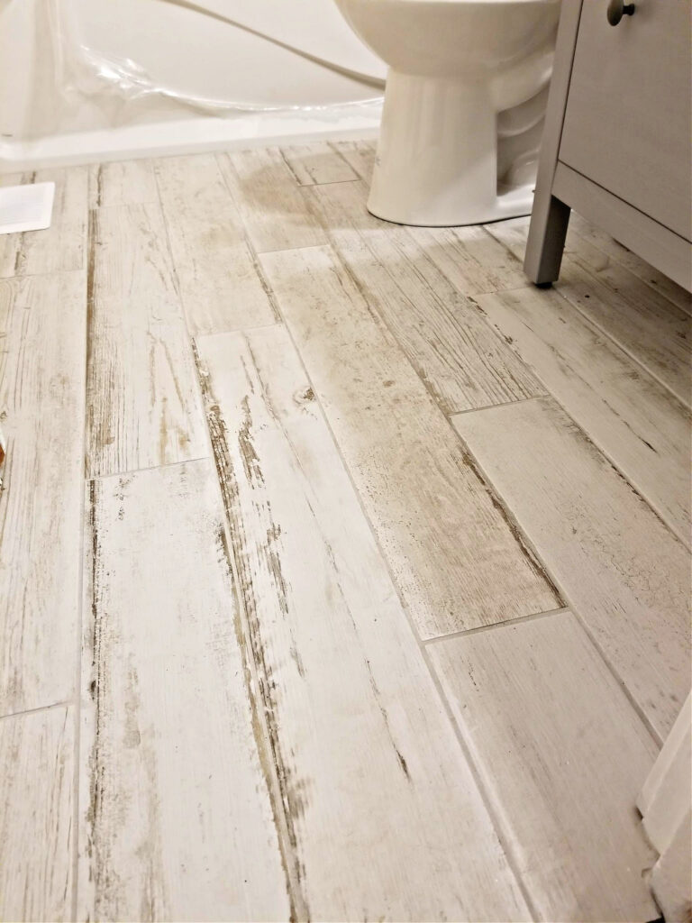 barnboard ceramic floors after cottage style bathroom reno